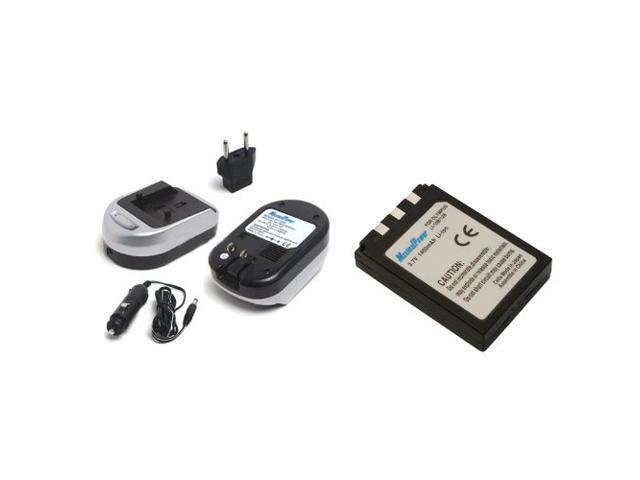 Maximal Power FC600 OLY LI-10B and DB OLY LI-10B Camera Battery and Charger Combo for Olympus Li-10B Li10B 800 600 810 300 (Black Silver)