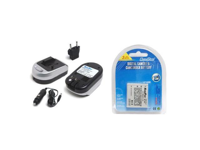 Maximal Power FC600 OLY LI-10B and DB FUJ NP40 Camera Battery and Charger Combo for Fuji NP-40 NP40 FinePix F470 F480 F650 (Black Silver)