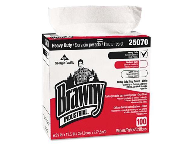Brawny Heavy-Duty Shop Towels Cloth 9 1/10 x 16 1/2 100/Box 25070
