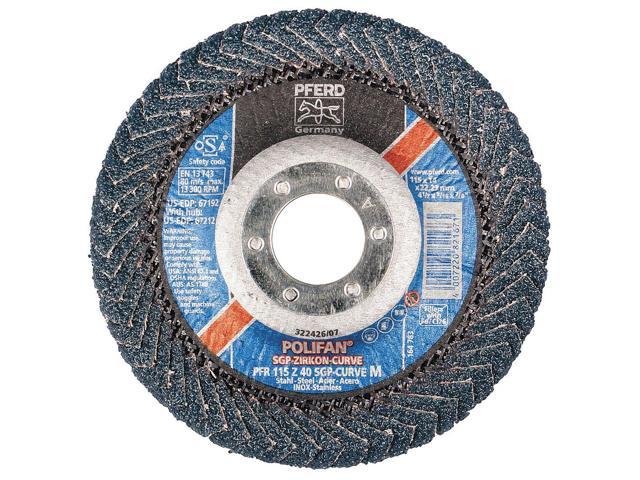 Photos - Other Power Tools PFERD 67192 4-1/2' x 7/8' A.H. POLIFAN® Flap Disc - Z SGP CURVE STEELOX,