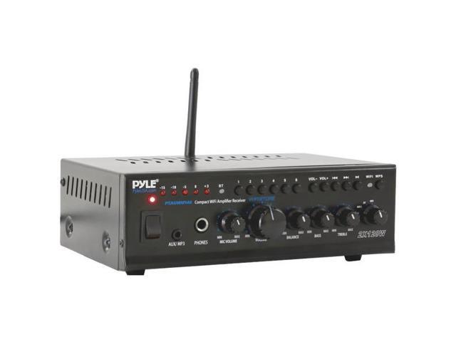 PYLE PTAUWIFI46 - Compact WiFi Amplifier Receiver  Wireless Music Streaming Amp System with Mic Paging/Mixing  240 Watt