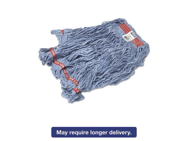 RUBBERMAID COMMERCIAL FGC11306BL00 1 in String Wet Mop, 28 oz Dry Wt, Slide On