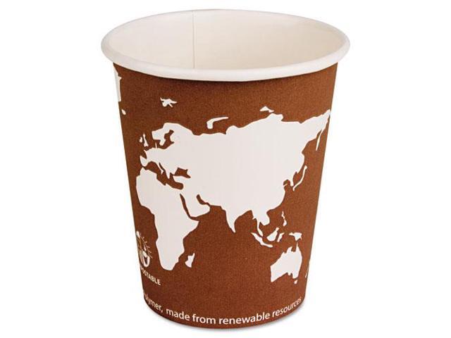 World Art Renewable Compostable Hot Cups 10 oz. 50/PK 20 PK/CT