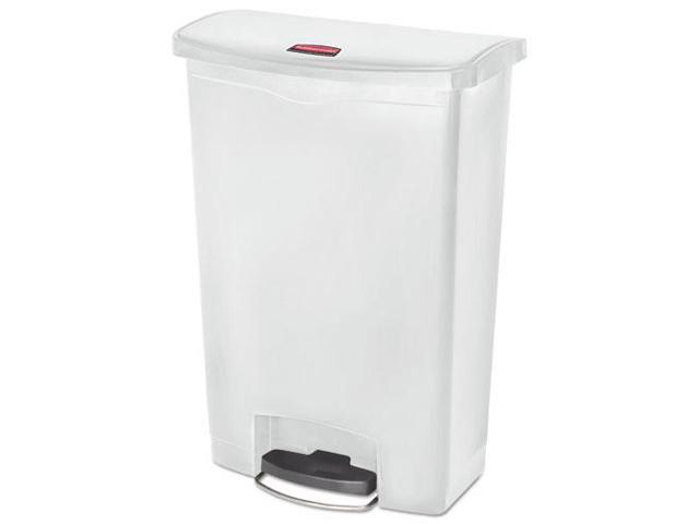 Rubbermaid - FG1883561 - Slim Jim Resin Step-On Container, Front Step Style, 24 gal, White