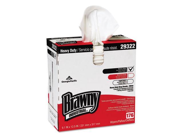 Georgia Pacific - GPC293-22 - Heavyweight HEF Disposable Shop Towels, 9x12.5, White, 176/Box, 10 Box/Crtn