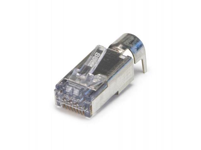 Platinum Tools - 105029 - Tools ezEX48 10G RJ45 Shielded Connector w/ Ext. Ground for Conductor Range.043in -.048in -
