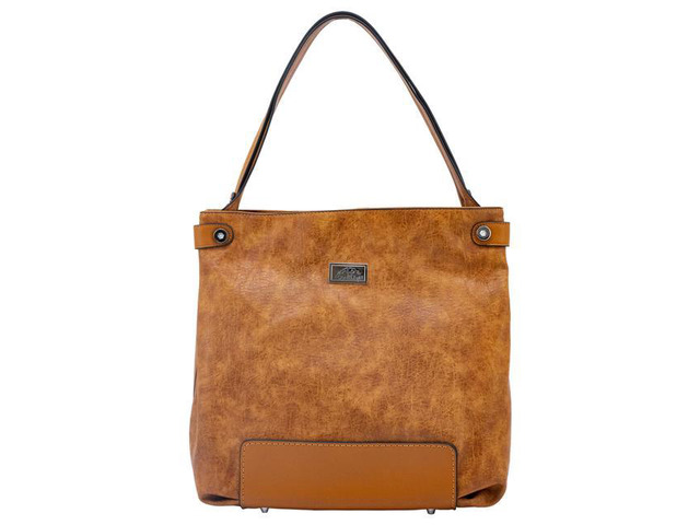 Cameleon Lynx Shoulder Handbag with Concealed Carry Compartment, Tan Vegan