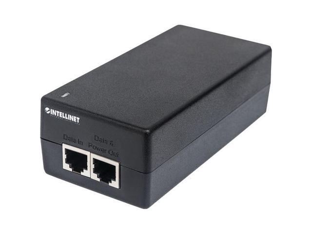 Intellinet Gigabit Ultra PoE Injector, One 60 W Port, IEEE 802.3at/af Compliant, Plastic Housing, Wall-mount Option