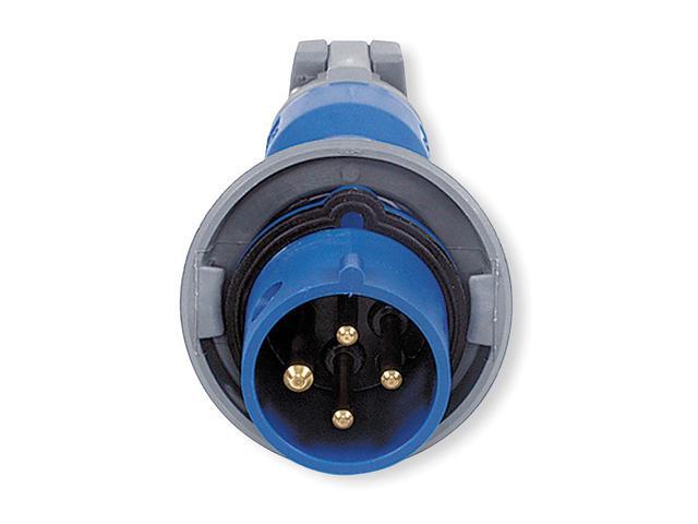 HUBBELL WIRING DEVICE-KELLEMS HBL420P9W Watertight Pin & Sleeve Plug, 20 A,