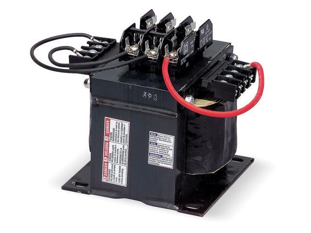 SQUARE D 9070TF75D1 Control Transformer, 75 VA, Not Rated, 120V AC, 240/480V AC