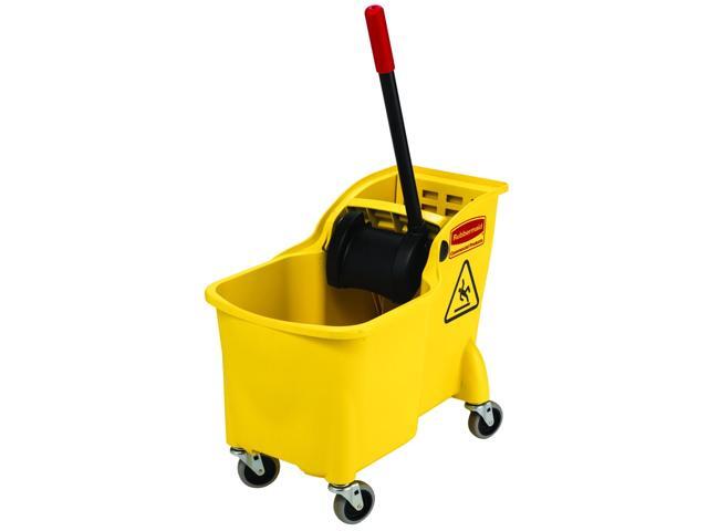 Rubbermaid Commercial FG738000YEL Tandem 31 Quart Mop Bucket/Wringer Combo (Yellow)