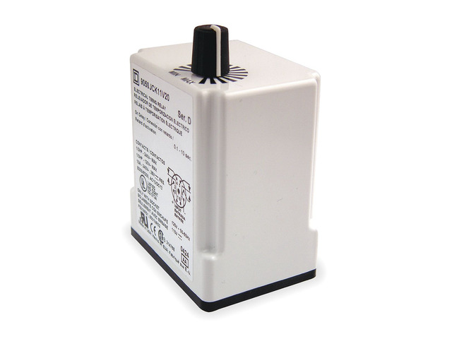 SCHNEIDER ELECTRIC 9050JCK15V20 Single Function Time Delay Relay, Octal, On