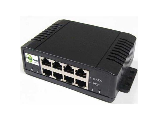 Tycon Power Systems - TP-MS4G-VHP - 4 Port Midspan, Very High Power 1.8A per port, Gigabit Passive PoE Injector, 4 Pair