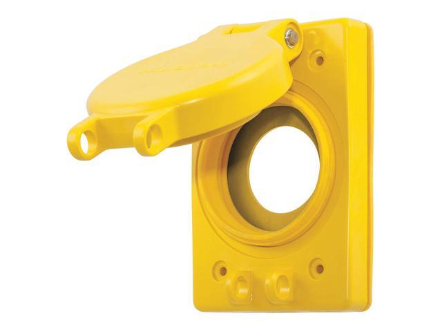 HUBBELL WIRING DEVICE-KELLEMS HBL6700 Weatherproof Cover, Outlet Box Type, 1