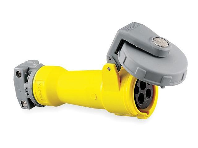 HUBBELL WIRING DEVICE-KELLEMS HBL320C4W Watertight Pin & Sleeve Connector, 20