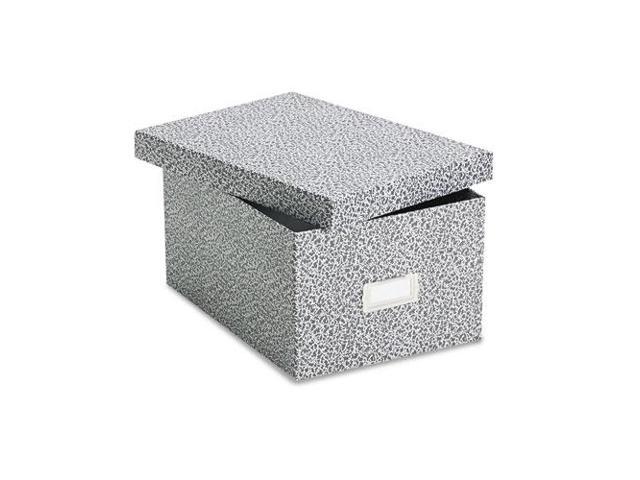 Oxford Reinforced Board Card File Lift-Off Cover Holds 1 200 5 x 8 Cards Black