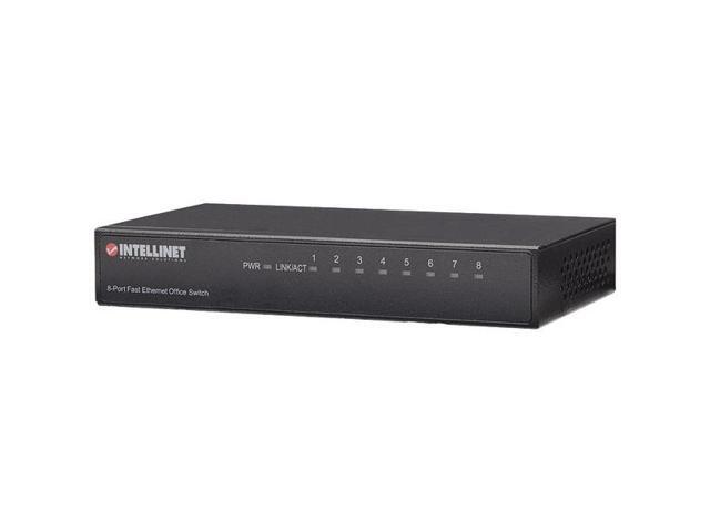 Intellinet 8-Port Fast Ethernet Office Switch, Desktop Size, Metal, IEEE 802.3az (Energy Efficient Ethernet)