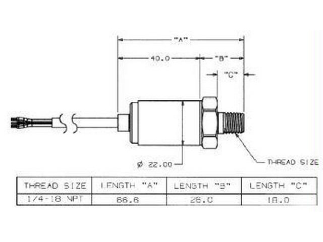 Maretron Pressure Transducer 0 to 5 PSI