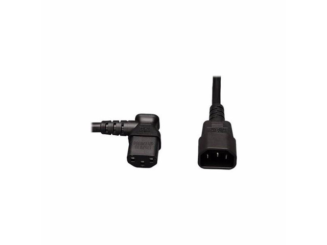 Tripp Lite Standard Computer Power Extension Cord 10a 18awg C14 To Left Angle C13 - Power Cable (100-250 Vac) - 2 Ft - P004-002-13LA