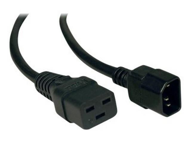 TRIPP LITE 4FT POWER CORD EXTENSION CABLE C19 TO C14 HEAVY DUTY 15A 14AWG 4' - POWER CABLE - 4 FT-P047-004