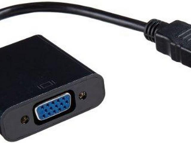 Addon Hdmi Male To Vga Female Black Adapter Cable With 3.5Mm Audio And Micro Usb Ports