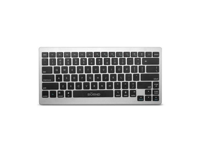 Bornd B33 Wireless Bluetooth 3.0 Keyboard for PC/ipad 1,2,3, Mini/Tablet/Smart Phone (Silver) - B33 SILVER