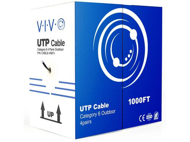 VIVO 1000ft Cat6 LAN Ethernet Cable Wire 1,000ft Cat-6 Waterproof Outdoor Burial