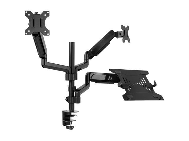 VIVO Black Dual 17' to 32' Monitor and Laptop Pneumatic Arm Desk Mount