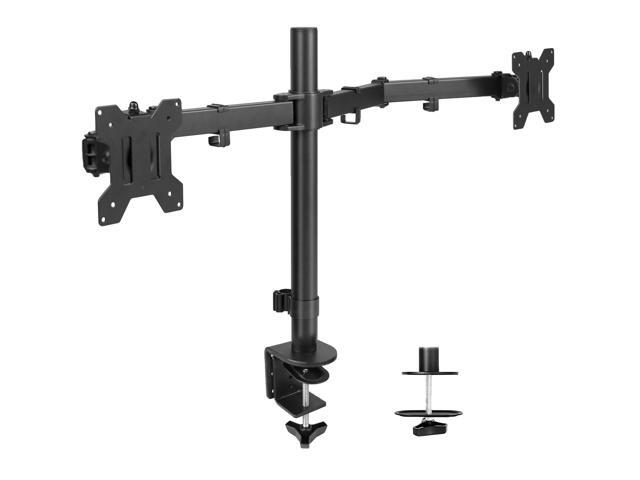 VIVO Black Dual Monitor Desk Mount Adjustable Stand, Fits Screens up to 32'