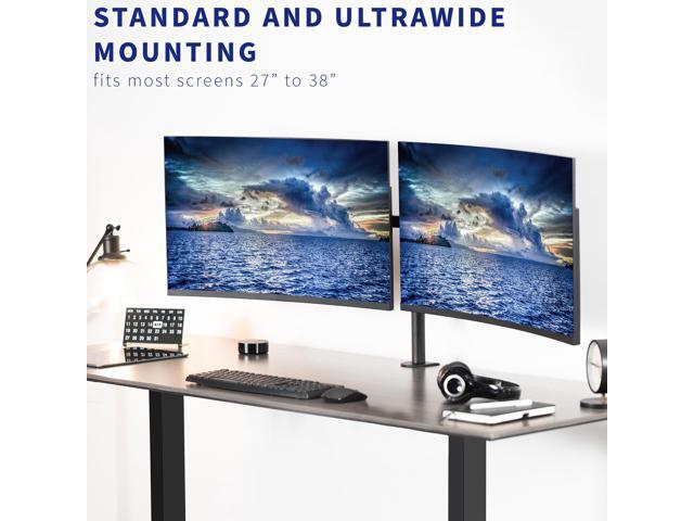 VIVO Telescoping Dual Ultrawide 27' to 38' Monitor Heavy Duty Desk Mount Stand