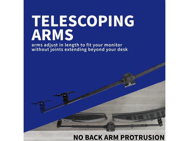 VIVO Telescoping Dual Ultrawide 27' to 38' Monitor Heavy Duty Desk Mount Stand