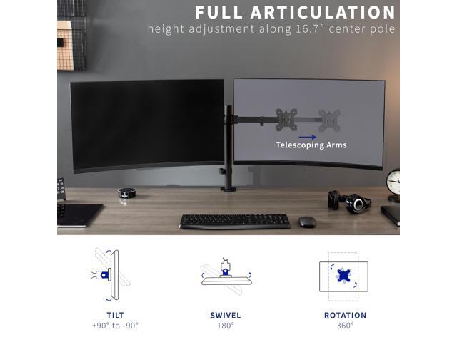 VIVO Telescoping Dual Ultrawide 27' to 38' Monitor Heavy Duty Desk Mount Stand