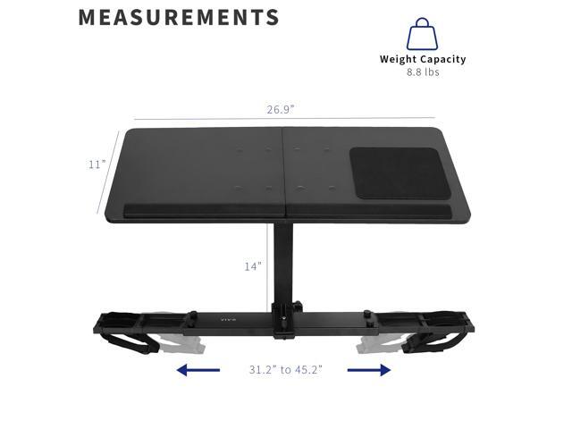 VIVO Height Adjustable Laptop Desk for Treadmills, Wooden Notebook Tray