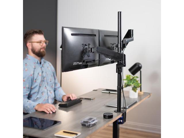VIVO Extra Tall Dual 17' to 32' Monitor Mechanical Spring Sit-Stand Desk Mount