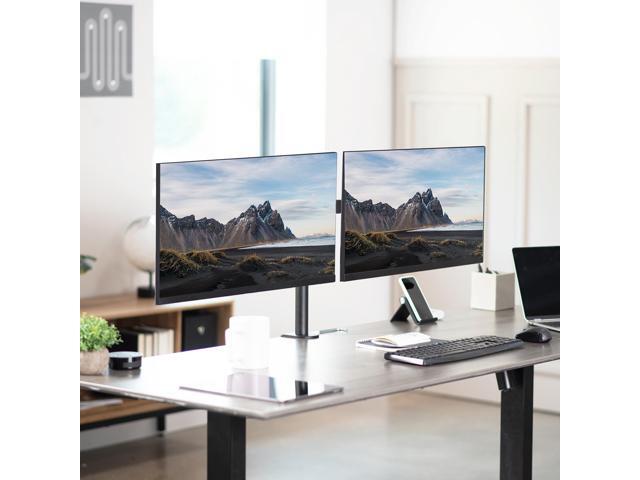 VIVO Black Dual Monitor Desk Mount Adjustable Stand, Fits Screens up to 32'