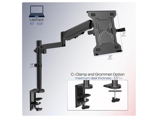 VIVO 10' to 15.6' Single Laptop Stand Desk Mount, Adjustable Notebook Holder