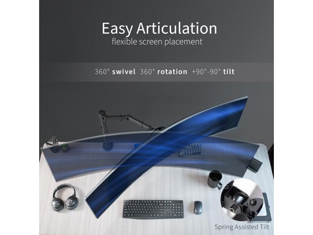 VIVO Single Ultrawide Monitor Desk Mount Adjustable Stand for Screens up to 45 - image 5