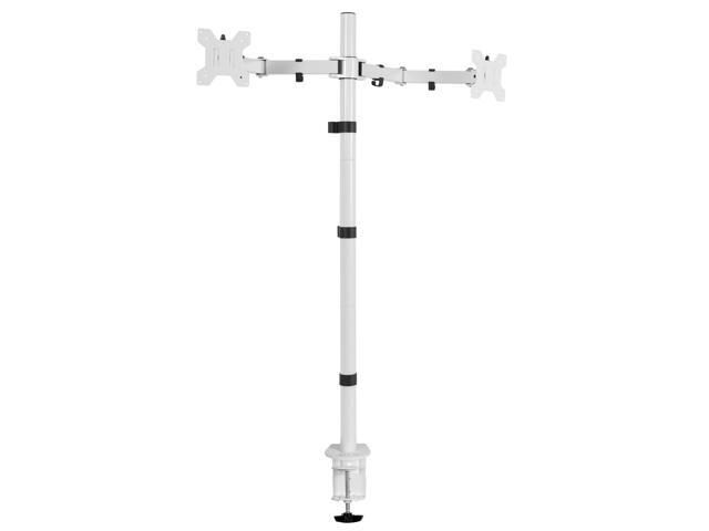 VIVO White Dual Monitor Desk Mount Extra Tall Fully Adjustable Stand for up to 27' Screens (STAND-V012W)