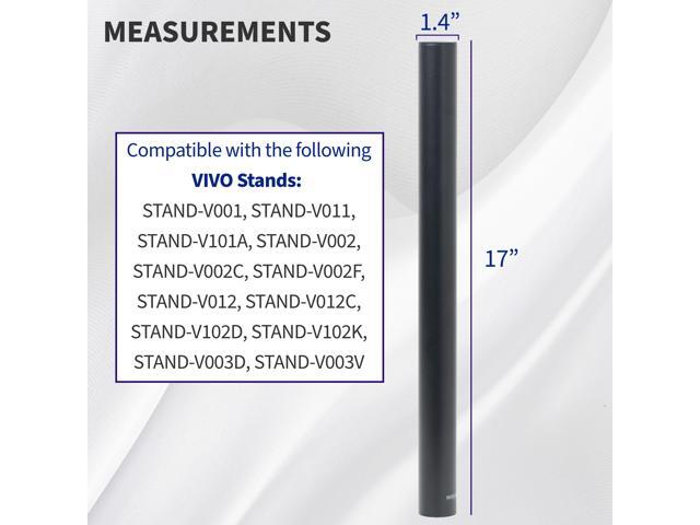 VIVO Steel Standard Size Replacement Monitor Stand Pole 17 for Monitor Mount - image 5