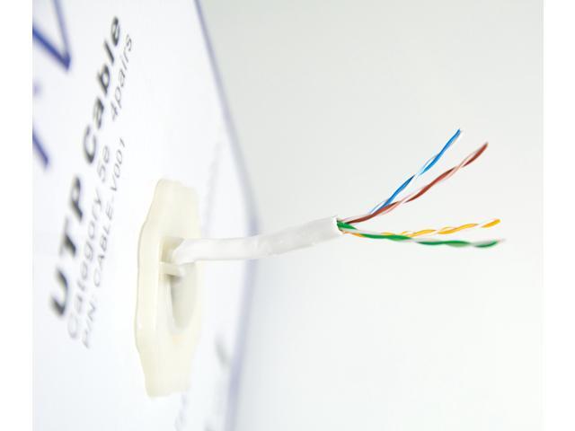 VIVO 1,000ft bulk Cat6 LAN Network Ethernet Cable / Wire UTP Cat-6 White 1000 ft