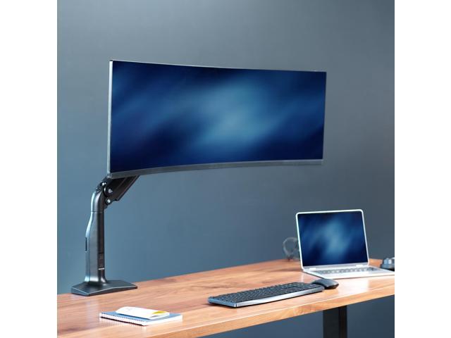 Single Ultra Wide Monitor Pneumatic Spring Desk Mount Stand, Max VESA 200x100