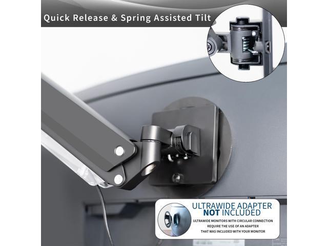 VIVO Single Pneumatic Monitor Wall Mount, Fits Ultrawides up to 49'