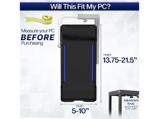 VIVO Heavy Duty Adjustable Under-Desk PC Mount Computer Case Holder