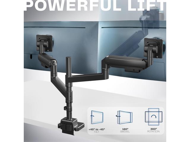 VIVO Pneumatic Dual Ultrawide Computer Monitor Desk Mount with Extension Pole