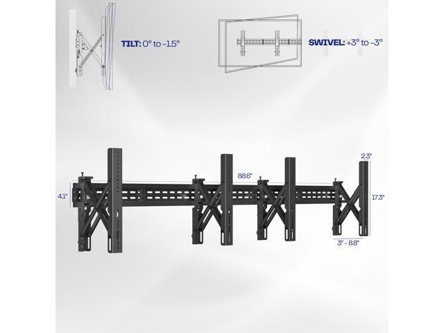 VIVO 1x2 Pop-Out Video Wall Mount (Fits 2 TVs) for 37 to 65 Plasma Screens
