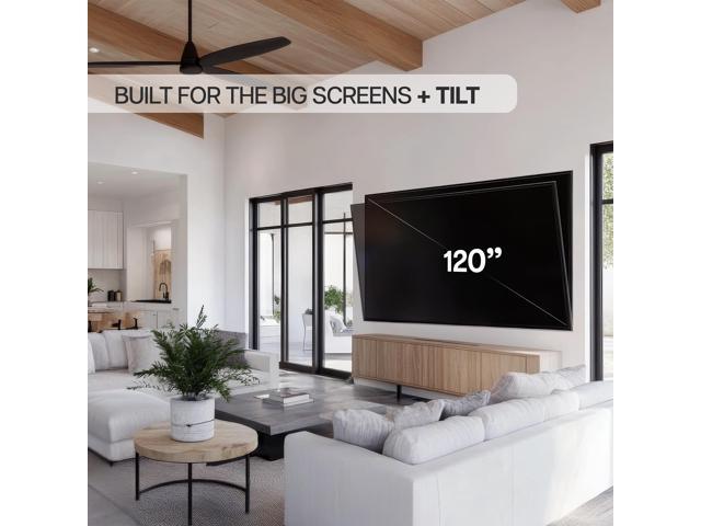 VIVO Heavy Duty Tilting TV Wall Mount for up to 120' Curved and Flat Screens