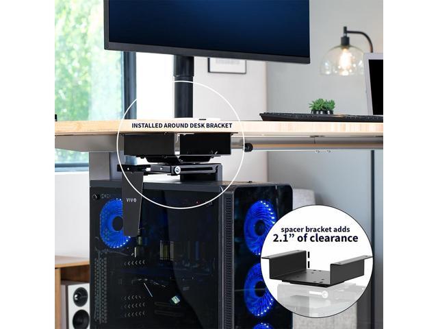 VIVO Under-Desk and Wall PC Mount, Computer Case Holder with Spacer Bracket