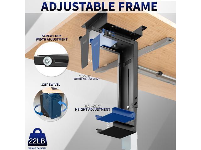 VIVO Under-Desk and Wall PC Mount, Computer Case Holder with Spacer Bracket