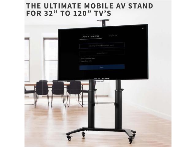 VIVO Aluminum Ultra Heavy Duty 32' to 120' TV Cart, Mobile Large Screen TV Stand