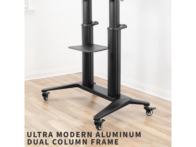 VIVO Aluminum Ultra Heavy Duty 32' to 120' TV Cart, Mobile Large Screen TV Stand